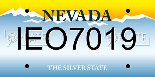 IEO7019 Nevada License Plate