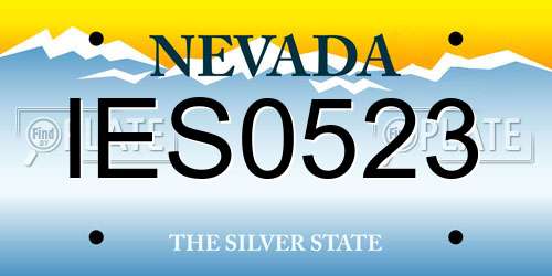 IES0523 Nevada License Plate