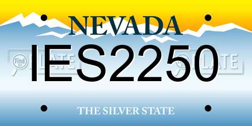IES2250 Nevada License Plate