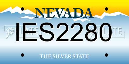 IES2280 Nevada License Plate