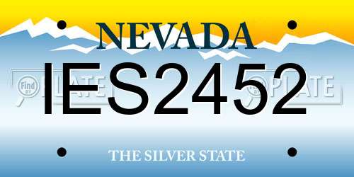 IES2452 Nevada License Plate