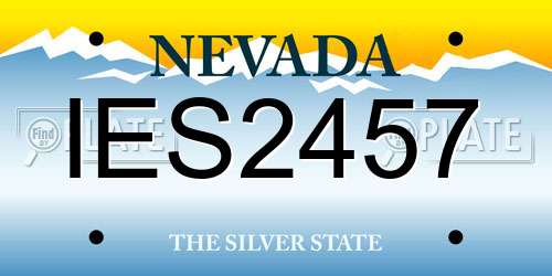 IES2457 Nevada License Plate
