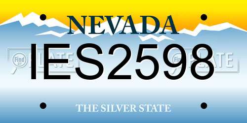 IES2598 Nevada License Plate