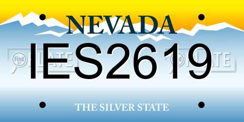 IES2619 Nevada License Plate