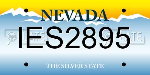 IES2895 Nevada License Plate