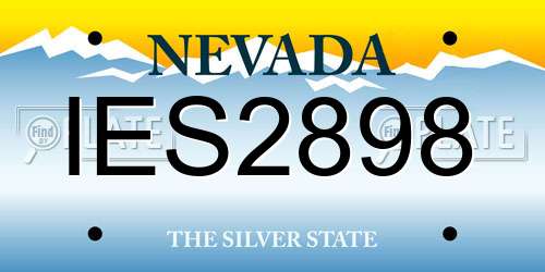 IES2898 Nevada License Plate