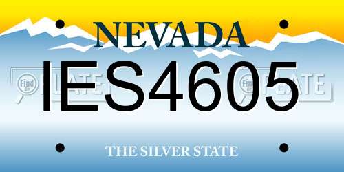 IES4605 Nevada License Plate