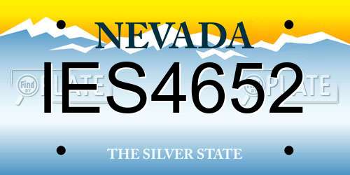 IES4652 Nevada License Plate
