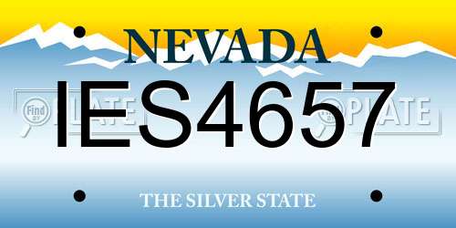 IES4657 Nevada License Plate