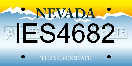 IES4682 Nevada License Plate
