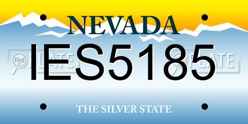 IES5185 Nevada License Plate
