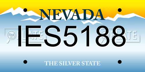 IES5188 Nevada License Plate