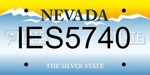IES5740 Nevada License Plate