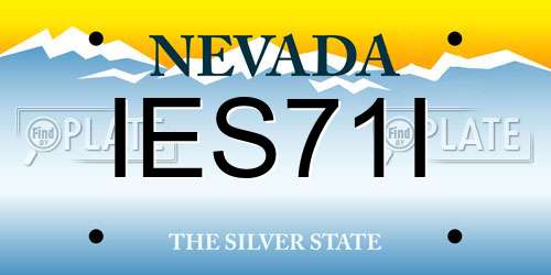 IES71I Nevada License Plate