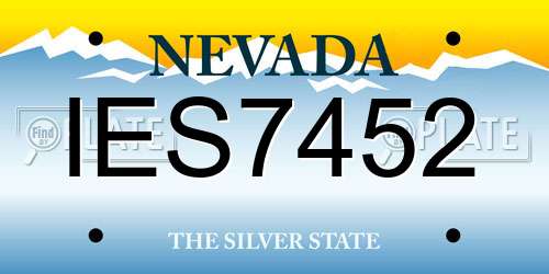 IES7452 Nevada License Plate