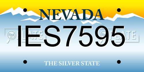 IES7595 Nevada License Plate