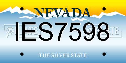 IES7598 Nevada License Plate