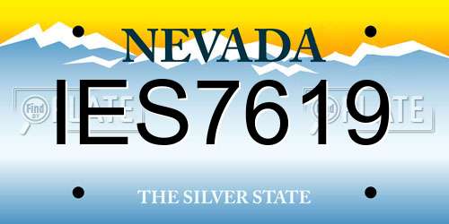 IES7619 Nevada License Plate