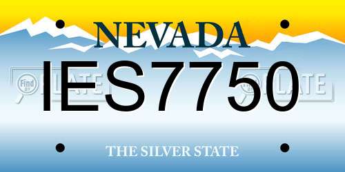 IES7750 Nevada License Plate