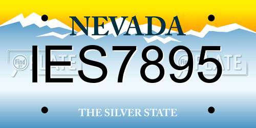 IES7895 Nevada License Plate