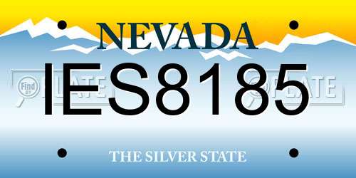 IES8185 Nevada License Plate
