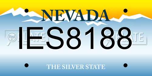 IES8188 Nevada License Plate