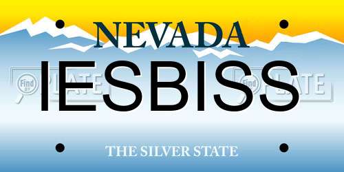 IESBISS Nevada License Plate