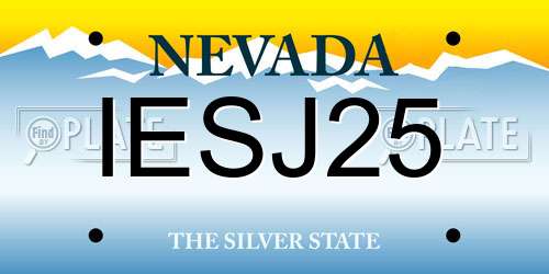 IESJ25 Nevada License Plate