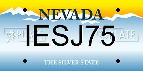 IESJ75 Nevada License Plate