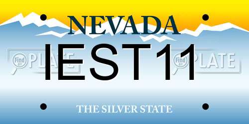 IEST11 Nevada License Plate