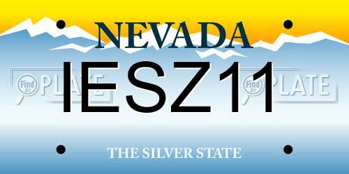 IESZ11 Nevada License Plate
