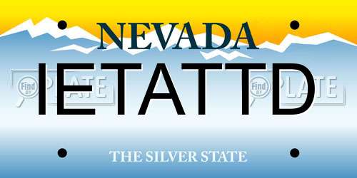 IETATTD Nevada License Plate