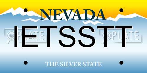 IETSSTT Nevada License Plate