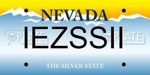 IEZSSII Nevada License Plate