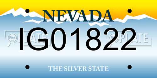 IG01822 Nevada License Plate