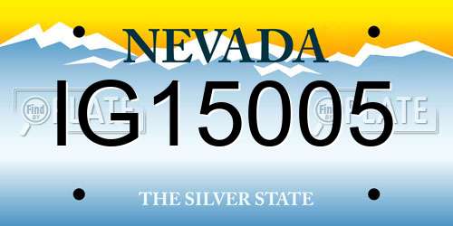 IG15005 Nevada License Plate