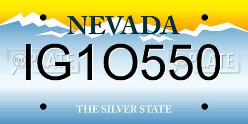 IG1O550 Nevada License Plate