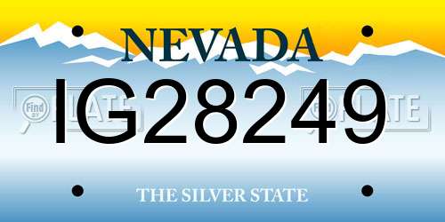 IG28249 Nevada License Plate
