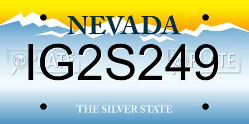IG2S249 Nevada License Plate