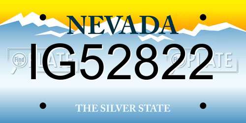 IG52822 Nevada License Plate