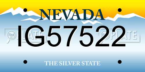 IG57522 Nevada License Plate