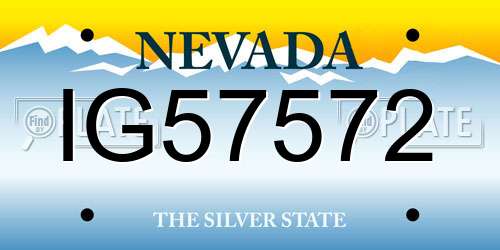 IG57572 Nevada License Plate