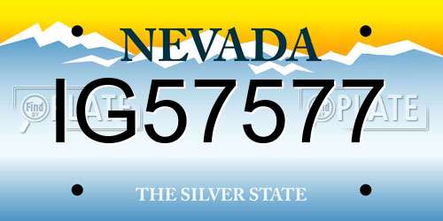 IG57577 Nevada License Plate