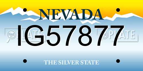 IG57877 Nevada License Plate