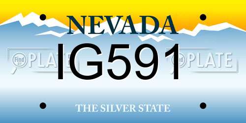 IG591 Nevada License Plate