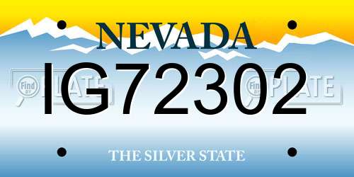 IG72302 Nevada License Plate