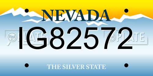 IG82572 Nevada License Plate