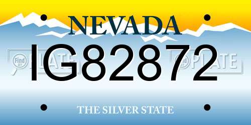 IG82872 Nevada License Plate