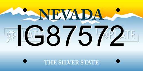 IG87572 Nevada License Plate