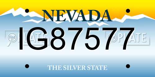 IG87577 Nevada License Plate